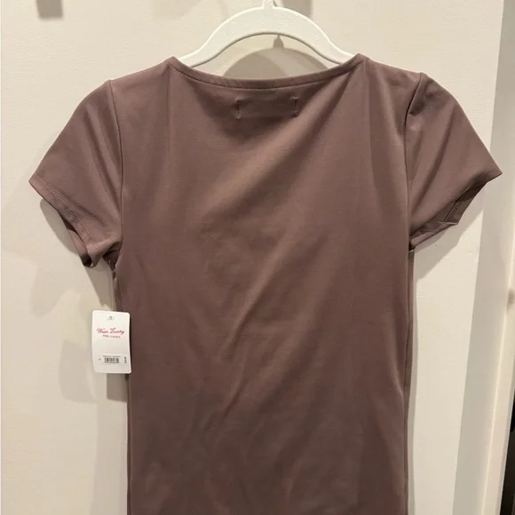 Lucky Brand Women's Short Sleeve Top - Chocolate Brown - Picture 3 of 5
